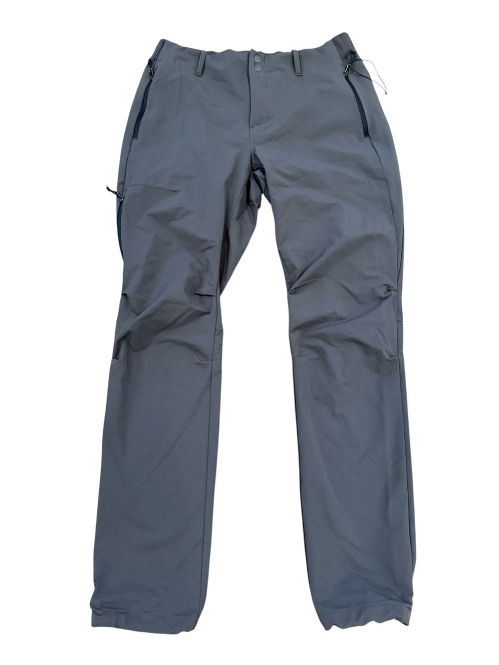 REI Co Op Men's Medium Gray Outdoor Hiking Pants Zip Pockets Elastic Waist